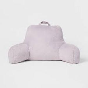 lot 47 image: Faux Shearling Bed Rest Pillow - Room Essentials - Light Purple