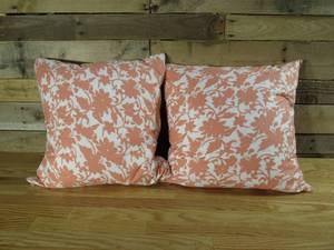lot 43 image: Two Paisley Label - Coral Floral