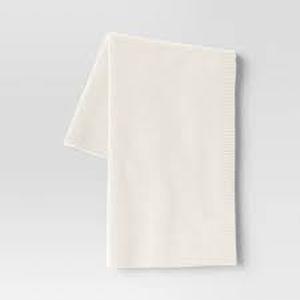 lot 8A image: Solid Colored Cozy Feathery Kit Throw Blanket - Opalhouse - Ivory