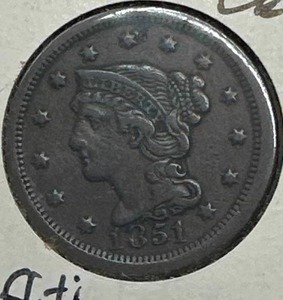 1851 Large Cent Penny