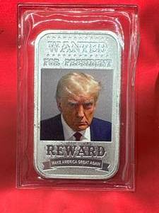 1oz .999 Silver Donald Trump mugshot Bar