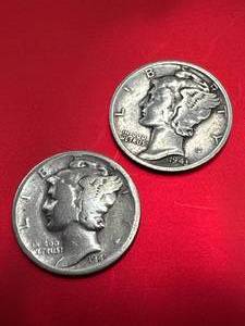 Lot of 2 Mercury Dimes