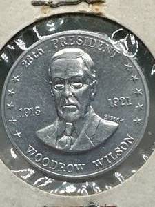 Woodrow Wilson Presidential Shells Token