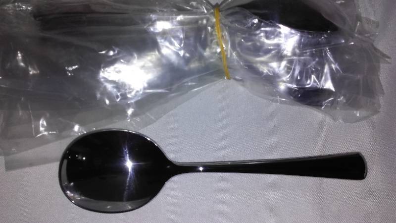 lot 195 image: Soup Spoons 24, Table Knives 24 commercial quality.