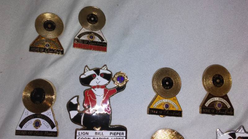 lot 206 image: Jewelry. Pins and Key Chains. Big Lot. Lions Club and More.