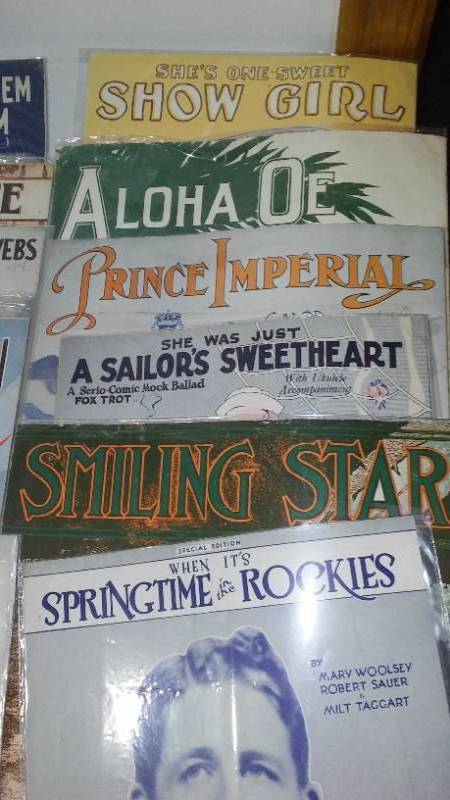 lot 240 image: Antique And Vintage Sheet Music