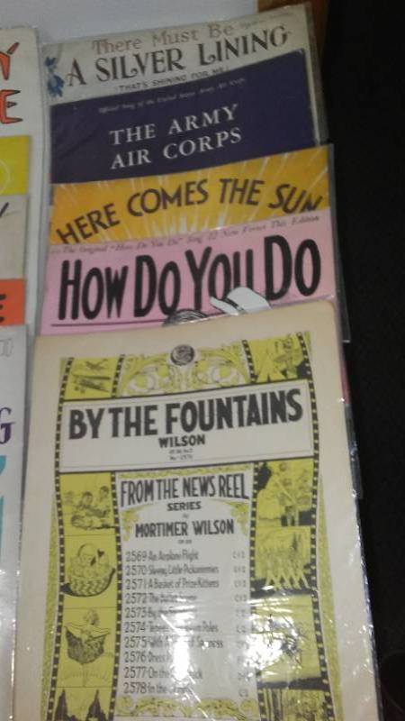 lot 242 image: Antique And Vintage Sheet Music