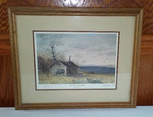 lot 16 image: Out at the Duck, Shack by Les C. Kouba.