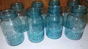 lot 350 image: Blue Ball Jars (8),