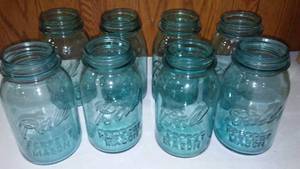 lot 351 image: Blue Ball Jars (8),