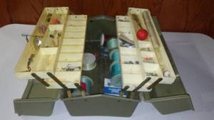 lot 370 image: Fishing Tackle Box And Contents.