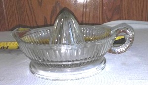 lot 414 image: Glass Juicer Bowl and More.