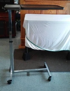 lot 472 image: Eva Medical Rolling Over Bed Table.