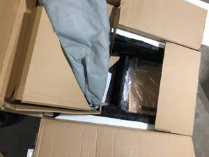 Glacier Bay AIO Zero Radius Undermount 18G Stainless Steel 33 in. 5050 Double Bowl Workstation Kitchen Sink with Spring Neck Faucet   Customer Returns See Pictures