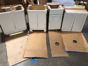 Lot of Assorted Kitchen Cabinets Various Models and Sizes and Conditions  Customer Returns See Pictures