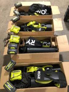 Lot of Assorted Ryobi Lawn Blowers  Customer Returns See Pictures
