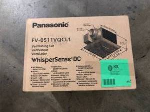 Panasonic WhisperSense DC fan-LED Lights Motion and Humidity Sensors Delay Timer Pick-A-Flow Speed Selector 50, 80 or 110 CFM  Customer Returns See Pictures