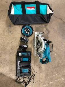 Makita 18V X2 LXT 5.0Ah Lithium-Ion (36V) Brushless Cordless Rear Handle 7-14 in. Circular Saw Kit   Customer Returns See Pictures