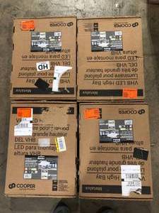 4 Boxes of Metalux 213-Watt White Integrated LED Compact High Bay, 23,000-LumensCustomer Returns See Pictures