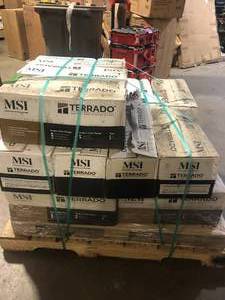 17 Boxes of MSI Terrado Sand 9 in. x 19.5 in. Textured Cement Concrete Look Wall Tile (6 sq. ft.Case) Customer Returns See Pictures