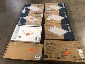 Lot of Assorted  High Bay Light Fixtures Various Models and Conditions   Customer Returns See Pictures