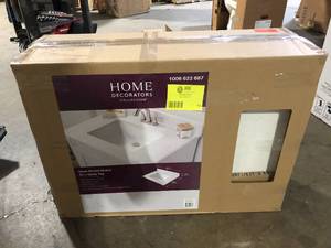 Home Decorators Collection 31 in. W x 22 in D Quartz White Rectangular Single Sink Vanity Top in Snow Orchid Customer Returns See Pictures