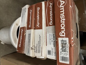 Lot of 5 cases Armstrong Lattice Cream 12 in. x 12 in. Peel and Stick Vinyl Tile (30 sq. ft.  case)