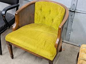 lot 156 image: Padded Wood Arm Chair