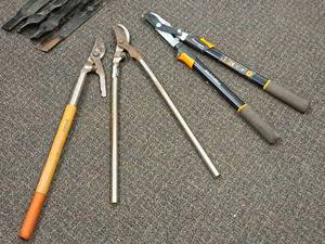 lot 49 image: Lot of (3) Assorted Bypass LoppersPruners