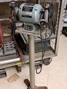 lot 51 image: Delta 14-HP 6 Bench Grinder 23-680 with Stand