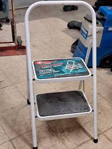 lot 65 image: Household Folding Highback 2-step Step Stool