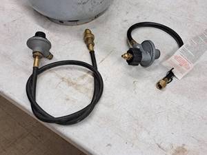lot 79 image: Lot of (2) Propane Hoses with Regulator Valves