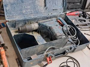 lot 91 image: Bosch Drill 11241 with Various Drill Bits and Case