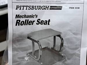 lot 193 image: Pittsburgh Mechanics Roller Seat (New)