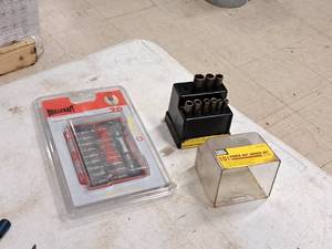 lot 205 image: Lot of (2) Driver Sets - Tool Shop Power Nut Driver Set, Drillcraft 20-piece Power Driving Set