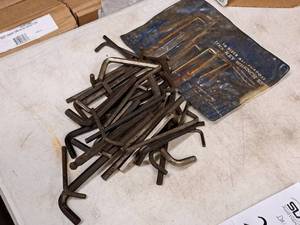 lot 212 image: Lot of (1 Box) Assorted Hex Wrenches, 10-piece All Purpose Hex Key Wrench Set with Pouch