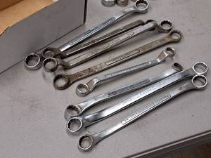 lot 213 image: Lot of (8) Double Box End Wrenches