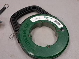 lot 222 image: Greenlee Steel Fish Tape 438-5 65x18x0.060