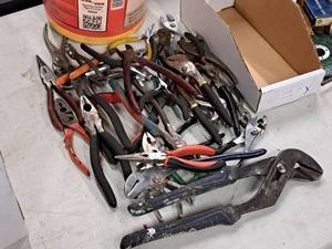 lot 242 image: Lot of (25) Assorted Pliers, Wire Cutters