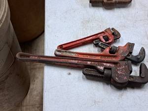 lot 249 image: Lot of (3) Pipe Wrenches - 18, 12 and 10