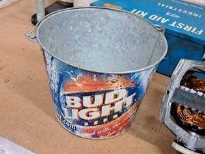lot 344 image: Bud Light Metal Beer Pail