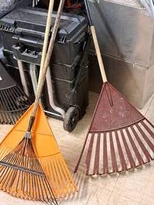lot 350 image: Lot of (3) Leaf Rakes
