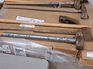 lot 368 image: Sledgehammer, Axe, Maul Head, Extra Wood Replacement Handle