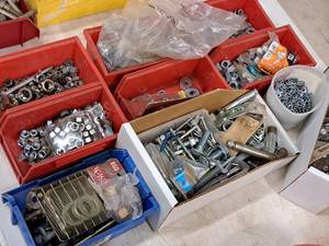 lot 438 image: Lot of (10 Containers) Assorted Nuts, Bolts, Washers