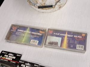lot 443 image: BR Tools Rubber Grommet Assortment, E-Clip Assortment (in original packaging)