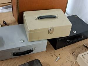 lot 474 image: Lot of (3) Metal Lock Boxes