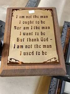 lot 499 image: Wall Plaque - I Am Not The ManI Used To Be