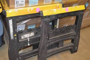 lot 27 image: 2ct Folding Adjustable Sawhorse