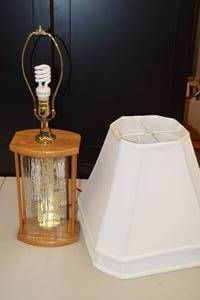 lot 72 image: Pair of Matching Lampshades  Decorative Table Lamp - SB