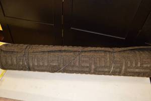 lot 91 image: 3ft x 5ft Dark Brown Heavy Duty RugDoormat